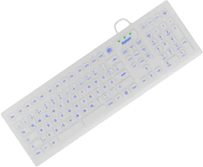 KeySonic KSK-8031INEL-Wh (DE) Hygienetastatur | 60798 | Industrietastatur - USB
