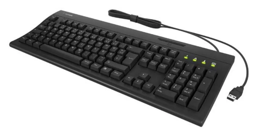KeySonic KSK-8041U-CR Full-Size mechanischeTastatur mit Smart Cardreader | 61082 | USB - schwarz