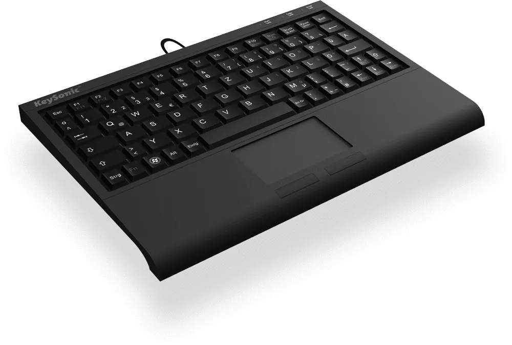 KeySonic ACK-3410 (UK) Super-Mini Keyboard | ack-3410 (uk) | Smart-Touchpad - USB