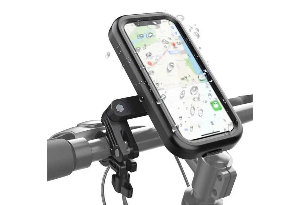 Keyura Handy-Halterung wasserdichte Motorrad Telefon Halterung Fahrrad Telefonhalterung, (bis 6.8 Zoll, 360° Drehbarer Handyhalter Universal-Lenkerinstallation, empfindlicher Touchscreen, Universal Fahrrad Handyhalterung, Für 4.7-6.8 Zoll, Smartphone,z. B. iPhone 16/15/14 Pro Max Plus)