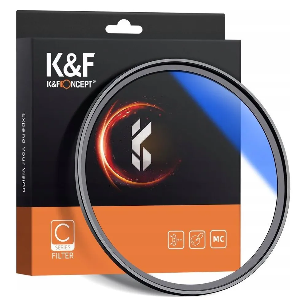 UV-Filter K&F CONCEPT Nano C Series 52mm Slim Mehrschicht Glas Aluminium Blau
