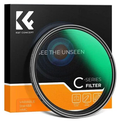 Kamerafilter K&F CONCEPT K&f Filtre Nano C 4-8 Line Star Light 82mm Sternenfilter drehbar