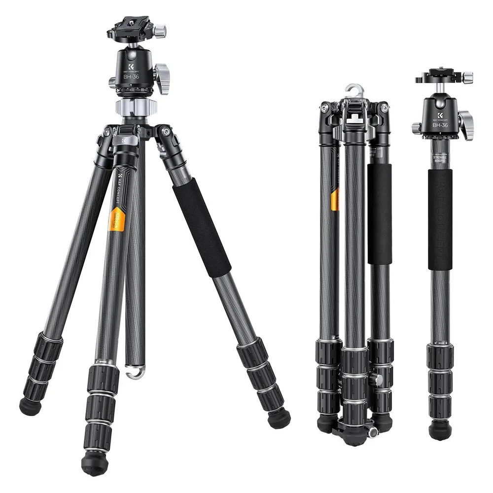 Stativ K&F CONCEPT X284C4 Monopod Carbon Kugelkopf BH-36 16kg 360°