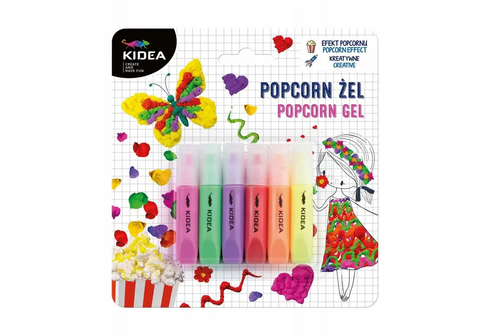 Kidea Popcornmaschine Kidea Popcorn-Gel – 3D-Malspaß für kreative Kinder!