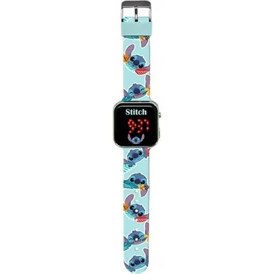 Kids Euroswan LAS4039 LED-Uhr Blau Silikon Kinder 4-12 Jahre