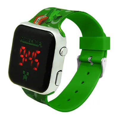 Grüne Minecraft-LED-Uhr von Kids Licensing
