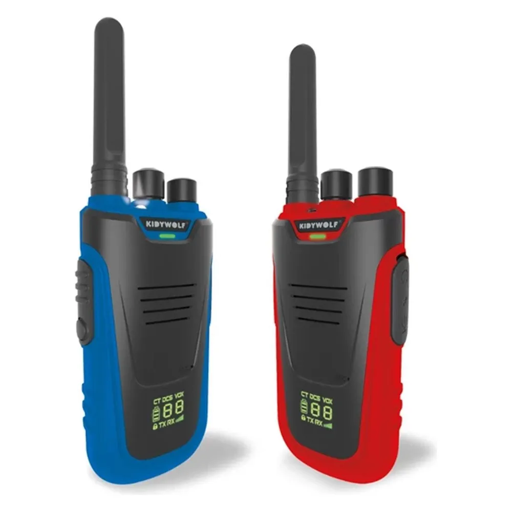 Kidywolf Walkie-Talkies mit Taschenlampe blau/rot