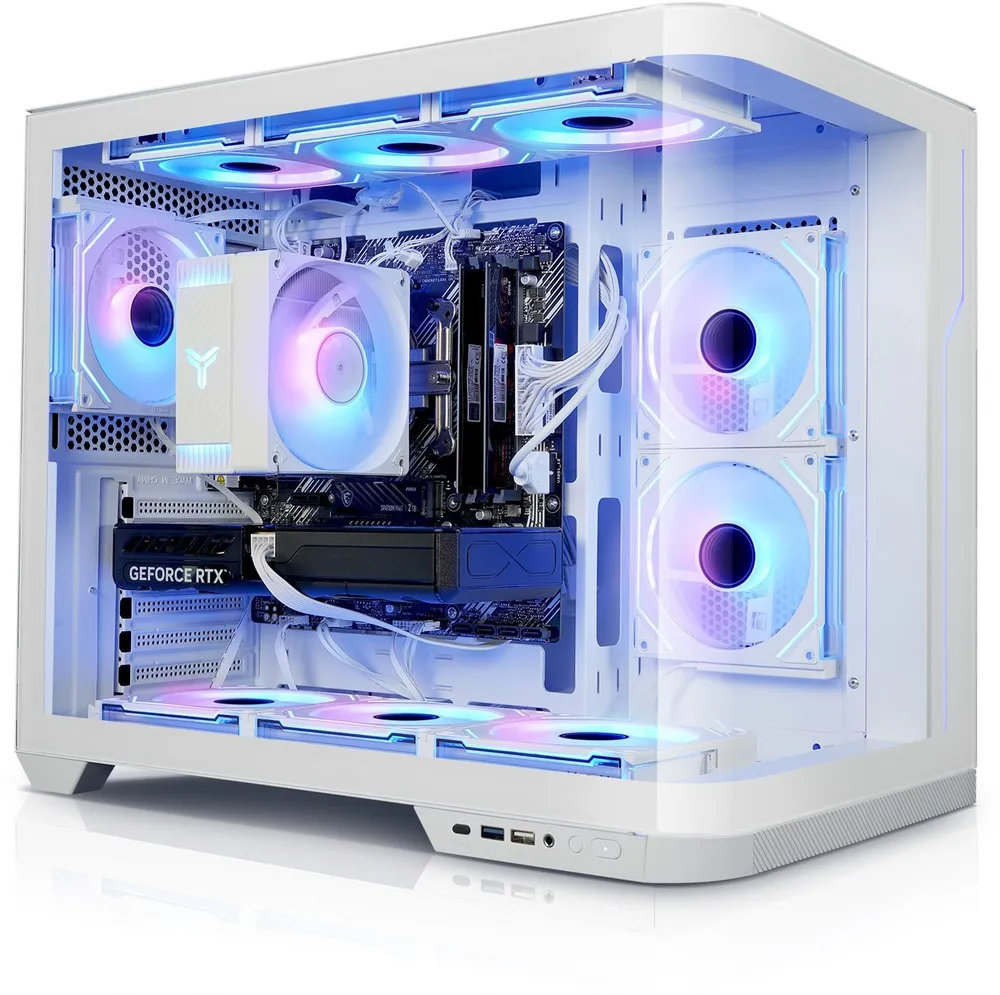 Kiebel Panorama Curve Gaming-PC (AMD Ryzen 7 AMD Ryzen 7 5700X, RTX 5060 Ti, 32 GB RAM, 1000 GB SSD, Luftkühlung, ARGB-Beleuchtung, WLAN)