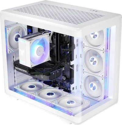 Kiebel Panorama Curve V Gaming-PC (AMD Ryzen 7 AMD Ryzen 7 5700X, RTX 5060, 32 GB RAM, 1000 GB SSD, Luftkühlung, ARGB-Beleuchtung, WLAN)