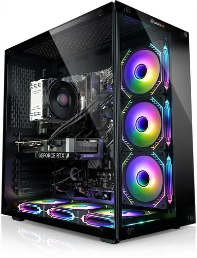 Kiebel Panorama Gaming-PC (AMD Ryzen 7 AMD Ryzen 7 5700X, RTX 5060 Ti, 16 GB RAM, 1000 GB SSD, Luftkühlung, RGB-Beleuchtung)