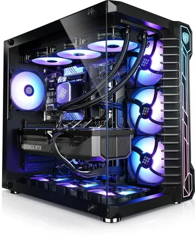 Kiebel Panorama XL 14 Gaming-PC (Intel Core i9 Intel Core i9-14900KF, RTX 5090, 64 GB RAM, 4000 GB SSD, Wasserkühlung, WLAN, RGB-Beleuchtung)