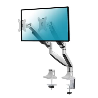 Kimex Vollbewegliche Tischhalterung für 2 Monitore 13"-32" VESA 100x100 Max. 18 kg