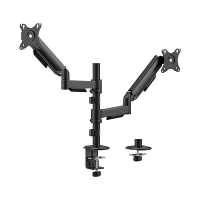 Kimex 015-2704 Doppelarm Monitorhalterung Tisch 17 bis 32" VESA 75x75 bis 100x100 Max 9Kg