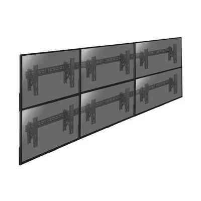 Kimex 017-2123K Videowand-Wandhalterung 6x55″ Push-Pull VESA 420kg Schwarz