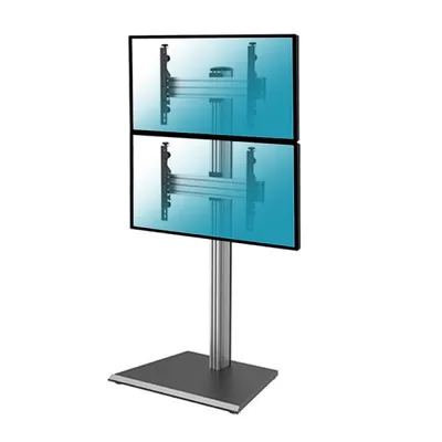 Kimex Bodenständer für 2 TV-Bildschirme (40–65 Zoll), Höhe 175 cm, VESA 600x400, max. 50 kg