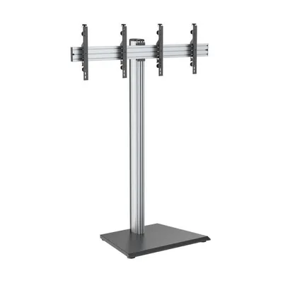 Kimex Bodenständer für 2 TV-Bildschirme 43"-49", Höhe 175 cm, VESA 400x400, max. 50 kg