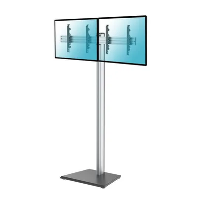 Kimex Bodenständer für 2 TV-Bildschirme (43–49 Zoll), Höhe 240 cm, VESA 400x400, max. 50 kg