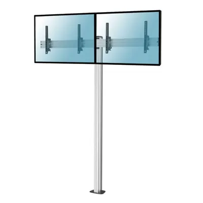 Kimex Neigbarer Bodenständer für 2 Fernseher (43-49 Zoll), Höhe 240 cm, VESA 400x400, max. 50 kg