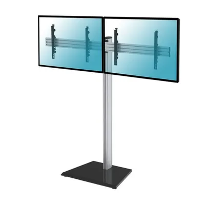 Kimex Bodenständer für 2 Fernseher (50-55 Zoll), Höhe 175 cm, VESA 600x400, max. 50 kg