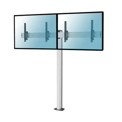 Kimex Neigbarer/Anschraubbarer Bodenständer für 2 TV-Bildschirme 50"-55" 175cm VESA 600x400 Max. 50Kg