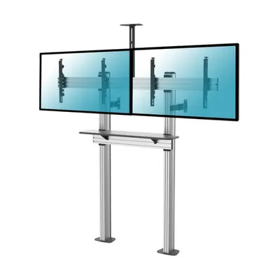Kimex Videokonferenzhalterung für 2 TV-Bildschirme 45"-55", Schraubbefestigung, VESA 600x400, max. 50 kg