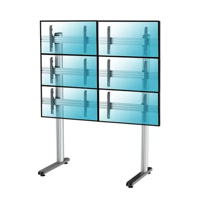 Kimex Bodenständer für 6 Fernseher 45"-55", VESA 600x400, max. 50 kg