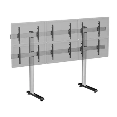 Kimex 031-2601K1 Videowandhalterung für 6 Bildschirme (45–50 Zoll), verstellbar, VESA 600x400, 300 kg