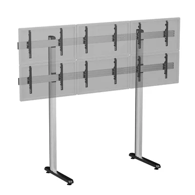 Kimex 031-2602K1 Videowandhalterung für 6 Fernseher (50–55 Zoll), 300 kg, VESA-Höhenverstellbar