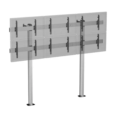 Kimex 031-2602K3 Videowandhalterung für 6 Bildschirme (50–55 Zoll), VESA 200x200–600x400, bis zu 300 kg