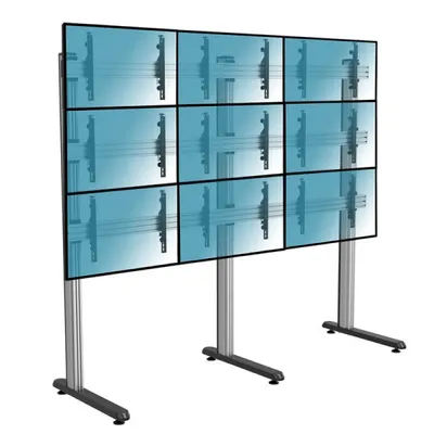 Kimex Bodenständer für 9 Fernseher 45"-50" VESA 600x400 Max. 50 kg