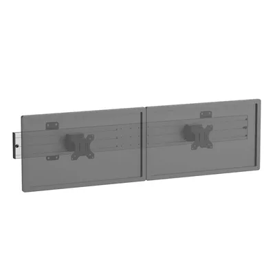 Kimex 031-3232K1 Wandhalterung für 2 x 32"-Bildschirme, VESA 75x75/100x100, neigbar, drehbar, grau und schwarz