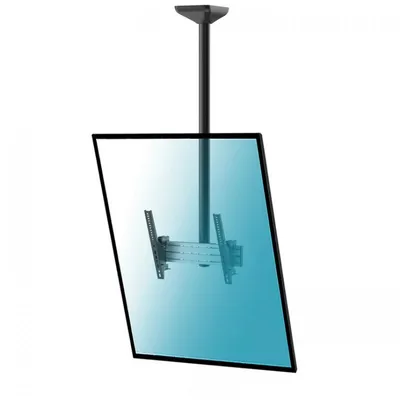 Kimex Neigbare Deckenhalterung für 43"-75"-Fernseher, Vertikalmodus, 150 cm Höhe, VESA 400x400, max. 50 kg