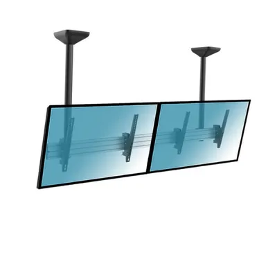 Kimex Deckenhalterung für 2 TV-Bildschirme 45"-55", Höhe 100 cm, VESA 600x400, max. 50 kg