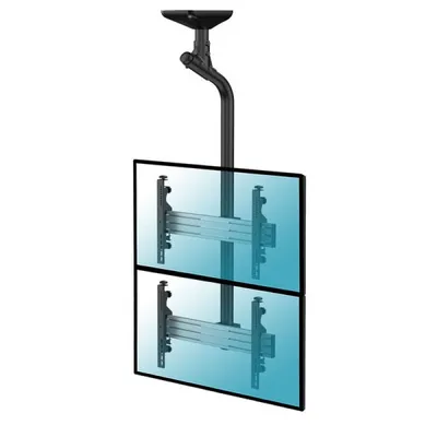 Kimex Deckenhalterung für 2 Bildschirme, 43"-55", Höhe 175 cm, VESA 600x400, max. 50 kg