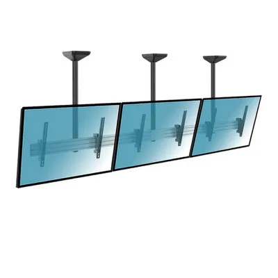 Kimex Deckenmontage-Menütafel für 3 Fernseher (45–50 Zoll), Höhe 100 cm, VESA 600x400, max. 50 kg