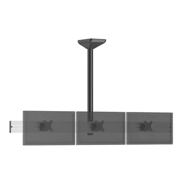 Kimex 031-4332K1 Deckenhalterung für 3 x 32"-Bildschirme, VESA 100x100 verstellbar, Grau/Schwarz