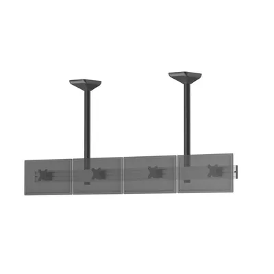 Kimex 031-4432K1 Deckenhalterung für 4 x 32″-Bildschirme, VESA 100x100, 100 cm hoch