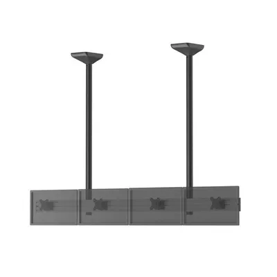 Kimex 031-4432K2 Deckenhalterung für 4 x 32″ VESA-Bildschirme, höhenverstellbar bis 150 cm