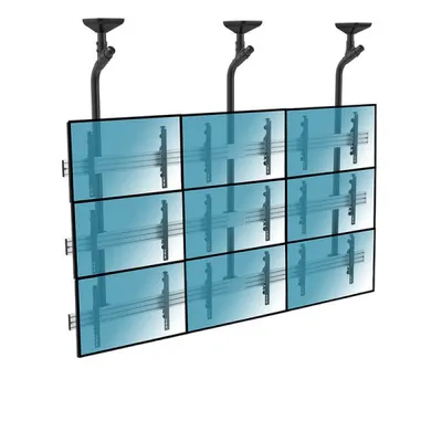 Kimex Deckenhalterung für 9 Bildschirme 45"-50" VESA 600x400 Max. 50 kg