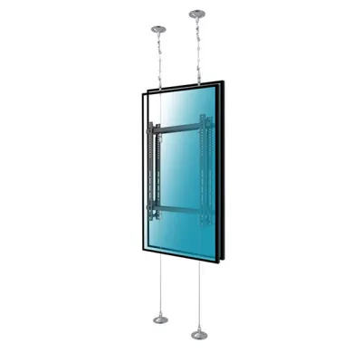 Kimex Boden-/Deckenkabelhalterung für 2 TV-Bildschirme 42"-75", 6 m, VESA 400x600, max. 30 kg
