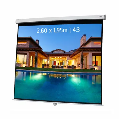 Kimex Manuelle Projektionsleinwand 2,60 x 1,95 m 4:3 Format