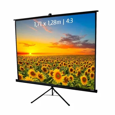 Kimex Projektionswand mit Stativ 1,71x1,28m 4:3 Format