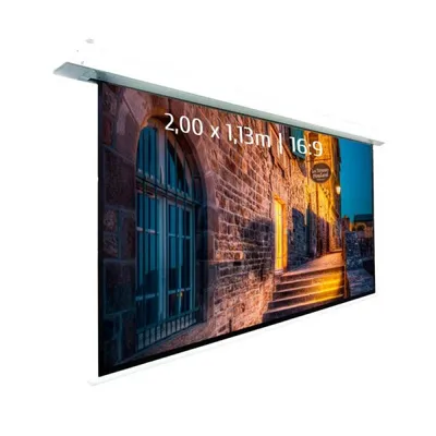 Kimex Einbau-Projektionsleinwand 2,00 x 1,13 m, 16:9-Format, WLAN-Funktion