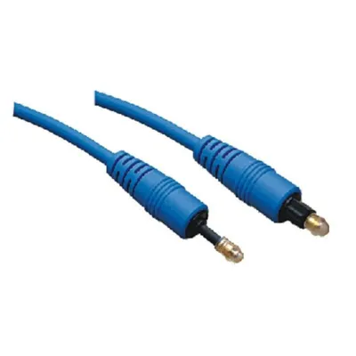 Kimex 063-1008 Toslink Blaues 80 cm Glasfaserkabel für störungsfreie digitale Übertragung