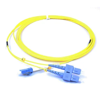 Kimex Duplex-Glasfaserkabel 2 mm OS2 SC/LC Gelb 2 m