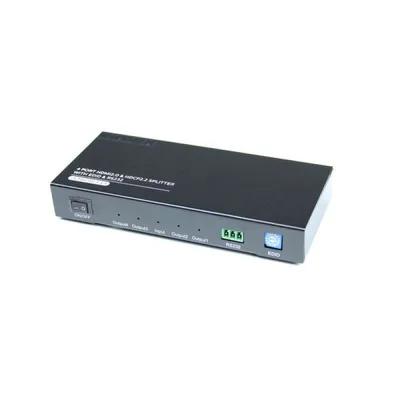 Kimex Splitter HDMI 2.0/HDCP 2.2 1x Eingang – 4x Ausgänge EDID RS232 4K60Hz