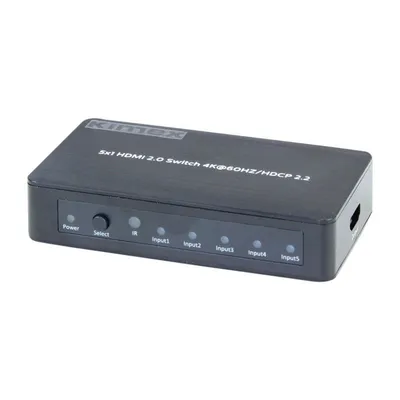 Kimex Switch 5x Eingänge - 1x Ausgang HDMI 2.0 HDCP 2.2 4K 60 Hz