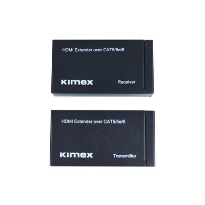 Kimex 60m HDMI-Extender Full HD HDMI 2.0-Übertragung über Cat5e/6 IR bidirektional PoE