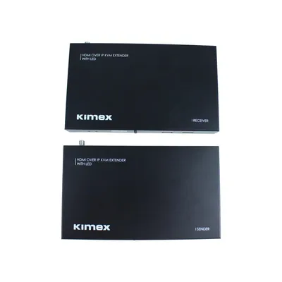Kimex HDMI-Extender 120 m Full HD HDMI 2.0 KVM IP M-JPEG IR RS232 Schwarz