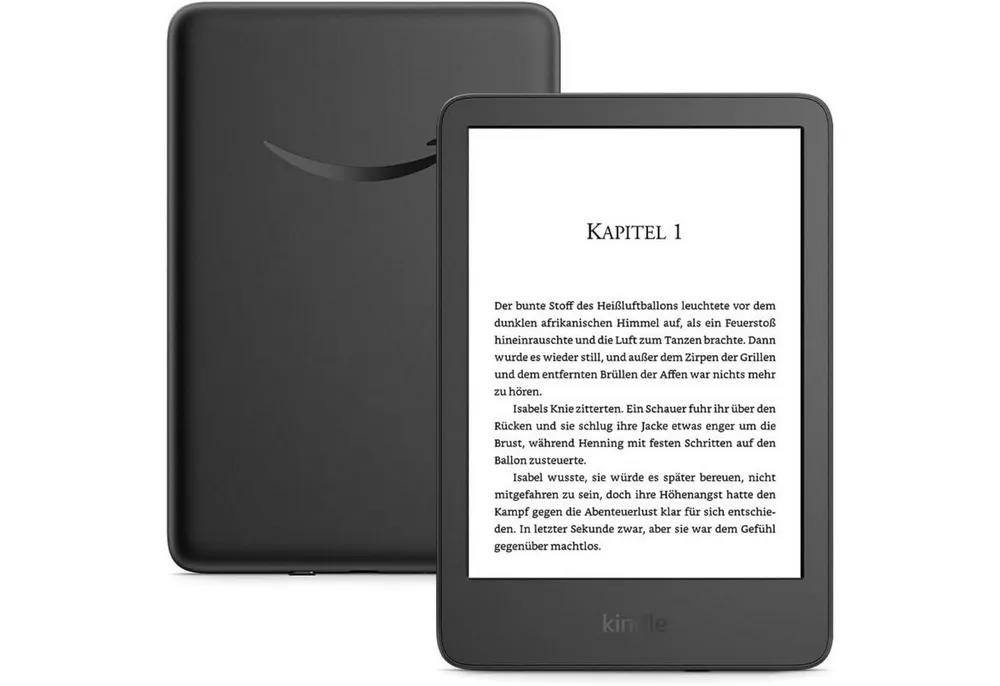 Kindle (Neuste Generation) Das leichteste & kompakteste E-Book (6", 16 GB, blendfreier Bildschirm, schnelleres Umblättern, lange Akkulaufzeit)